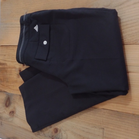 Adidas Black High Rise Straight Leg Athletic Pants Size 8 - Picture 10 of 11